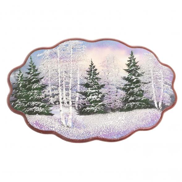 Панно с рисунком из камня &amp;quot;Зима&amp;quot; 45х29 см 119565