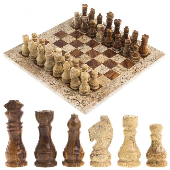 Шахматы &amp;quot;Дебют&amp;quot; доска 30х30 см оникс ракушечник 123540