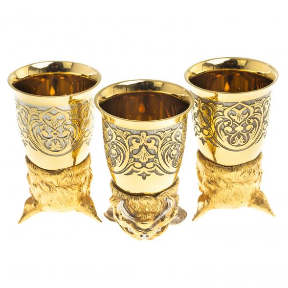 Стопки перевертыши &amp;quot;Рысь&amp;quot; 70 мл 3 шт Златоуст 123634