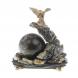 Композиция &amp;quot;Кречет на скале&amp;quot; с шаром змеевик бронза 124309