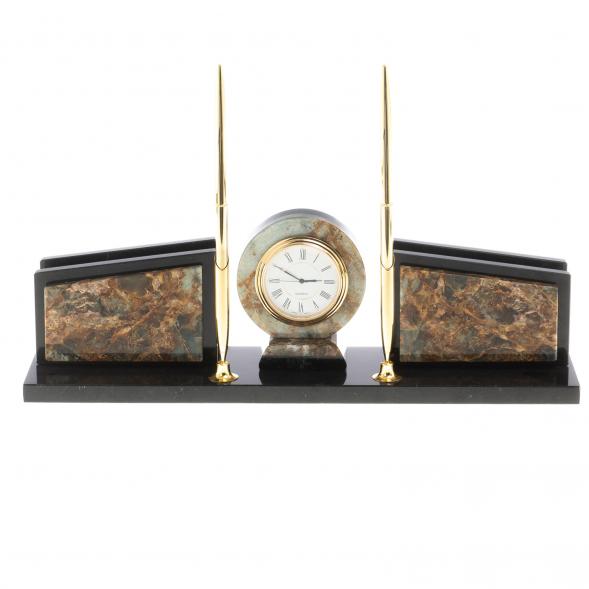 Письменный прибор &amp;quot;Фаворит&amp;quot; камень офиокальцит 124554