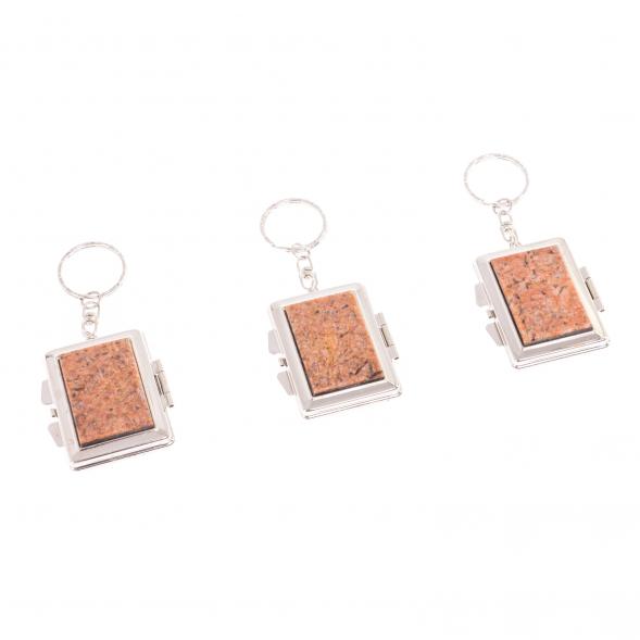 Складное зеркало брелок из камня пегматит прямоугольное 126655