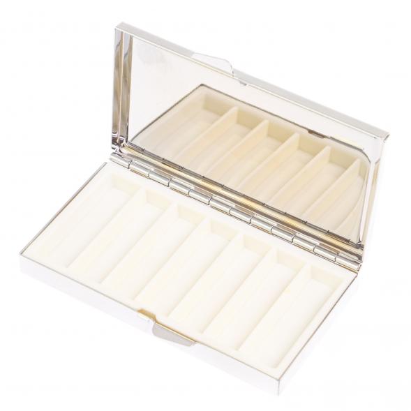 Таблетница на 7 отделений камень яшма серебристая 126728