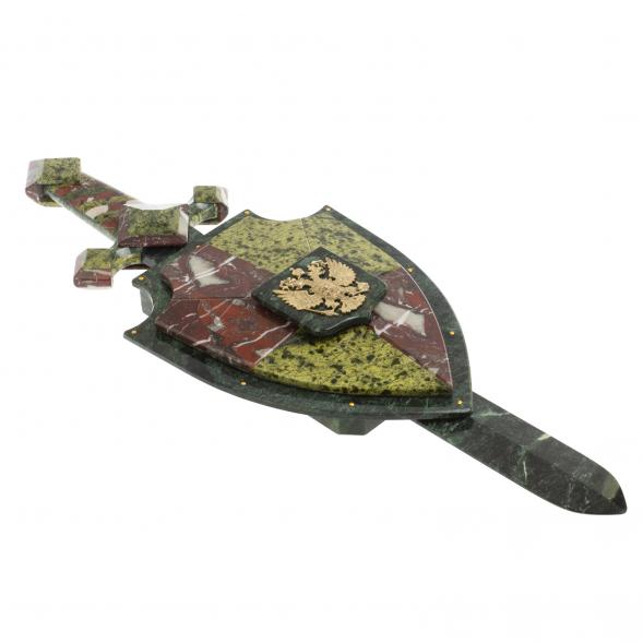 Сувенир из камня &amp;quot;Щит и меч&amp;quot; с креплением на стену 127674