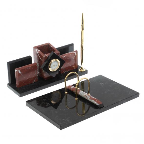 Письменный прибор &amp;quot;Менеджер&amp;quot; камень креноид 127908