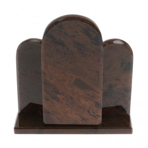 Икона настольная триптих большая &amp;quot;Спаси и сохрани&amp;quot; камень обсидиан 129485