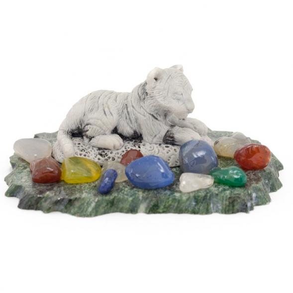 Сувенир фигурка из мрамолита &amp;quot;Тигренок лежит&amp;quot; 116310