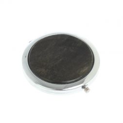 Зеркало круглое из камня золотистый обсидиан цвет серебро