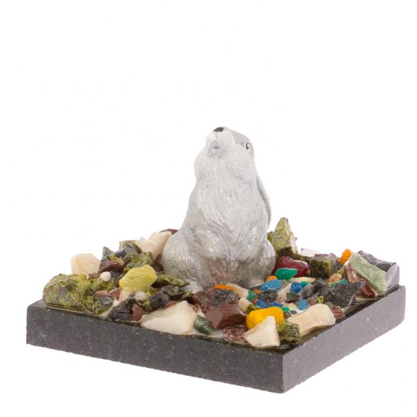 Сувенир &amp;quot;Заяц&amp;quot; из змеевика 116546