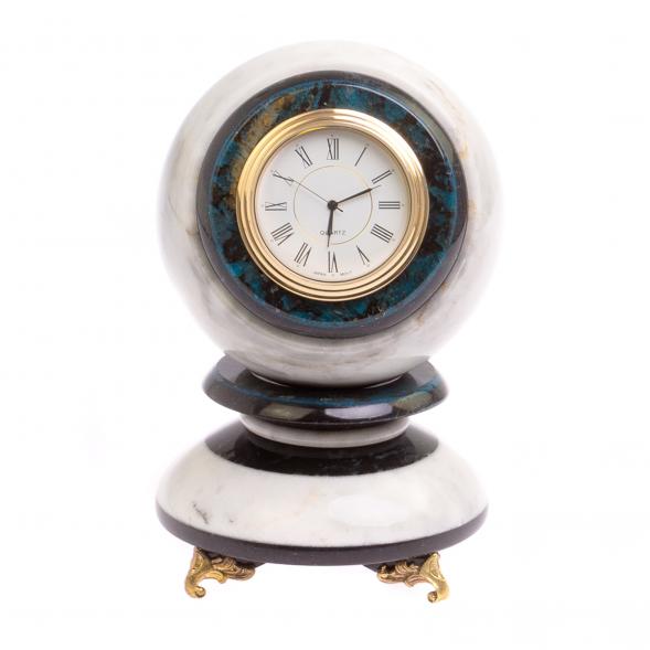 Сувенирные часы &amp;quot;Антистресс&amp;quot; 10 см из белого мрамора 125062