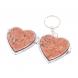 Складное зеркало брелок из камня пегматит Сердце 126656