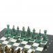 Шахматы &amp;quot;Рыцари&amp;quot; фигуры бронза / патина 28х28 см из змеевика и мрамора 128218