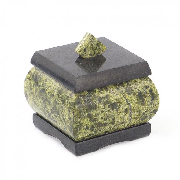 Шкатулка для украшений змеевик 6х6х6 см 119398