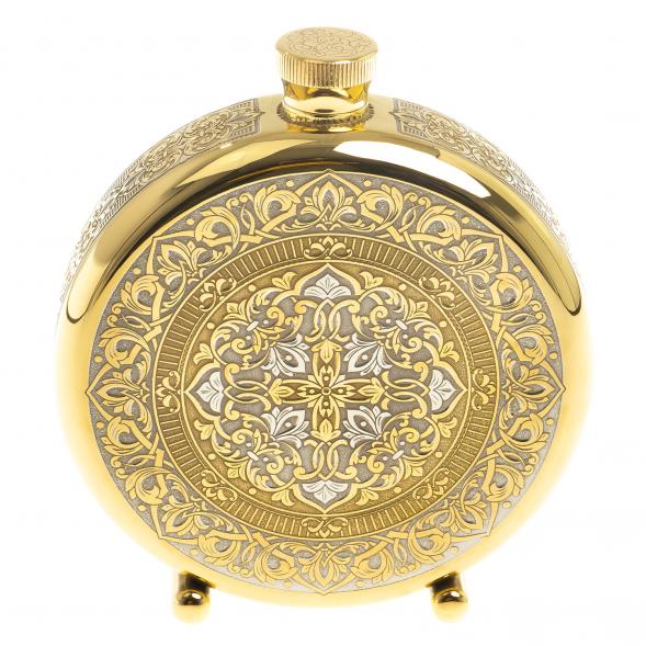 Фляжка &amp;quot;Герб России с флагом&amp;quot; Златоуст 123542