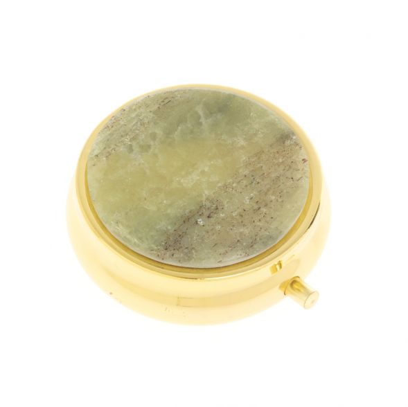 Таблетница на 3 отсека желтый апатит цвет золото 127193