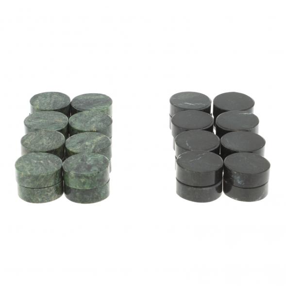 Игровые фишки для нард и шашек 25 мм змеевик 127435