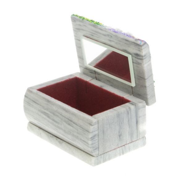 Шкатулка с рисунком &amp;quot;Лето&amp;quot; серый мрамор 10х6,5х6 см 127517