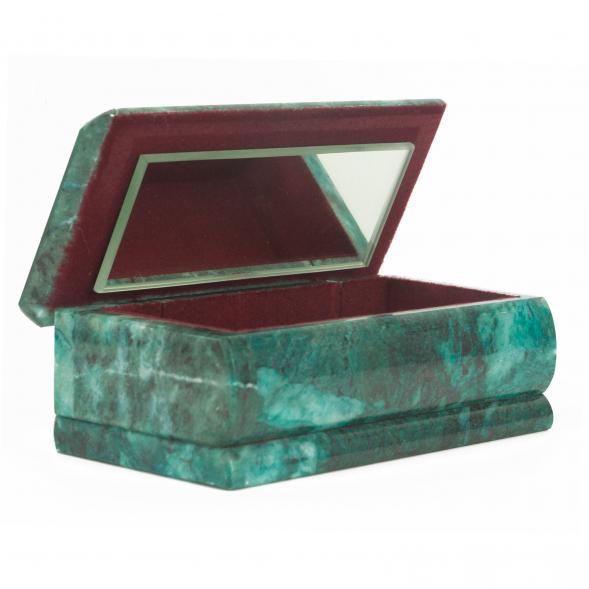 Шкатулка Хозяйка медной горы змеевик 14х7,5х6 см 118638