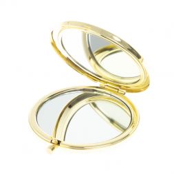 Зеркало круглое из камня золотистый обсидиан цвет золото