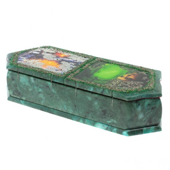 Шкатулка &amp;quot;Хозяйка медной горы и зимний пейзаж&amp;quot; 29,5х12х8 см 129050