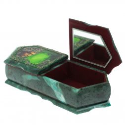 Шкатулка "Хозяйка медной горы и зимний пейзаж" 29,5х12х8 см