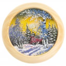Тарелка "Зимний вечер" 20 см каменная крошка
