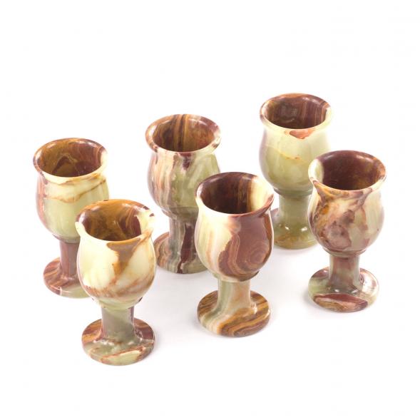 Набор рюмок 6 шт из оникса 50 мл 5х9,5 см в коробке (2х4) 121493