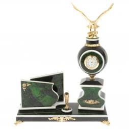 Набор с визитницей "Орел" змеевик