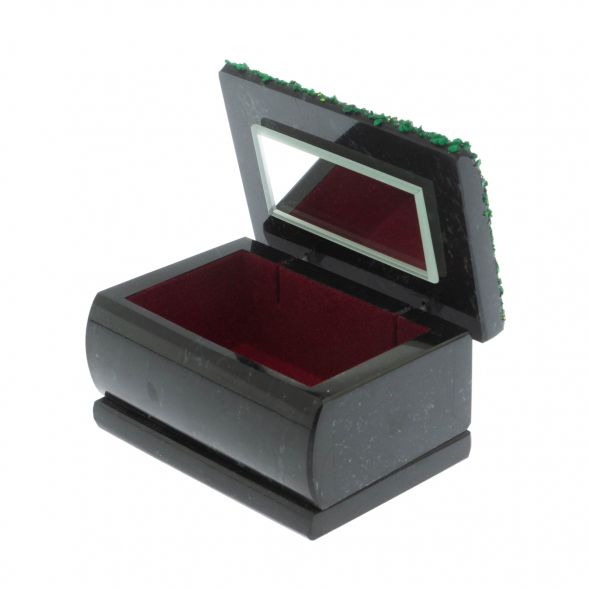 Шкатулка &amp;quot;Хозяйка медной горы&amp;quot; из змеевика 10х6,5х5,5 см 129052