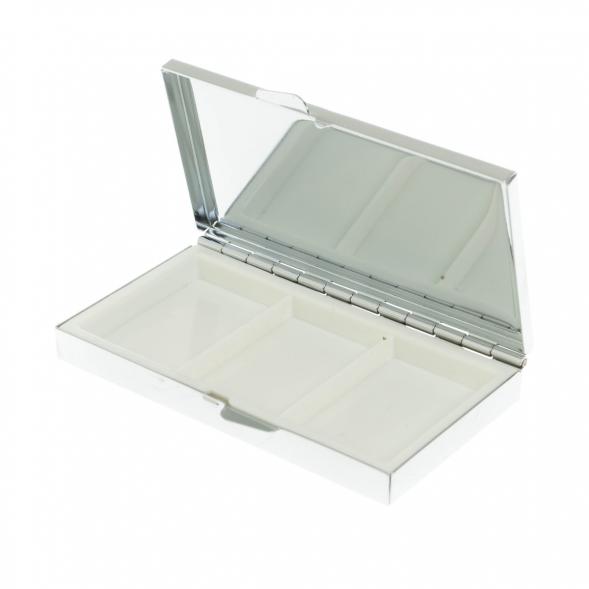 Таблетница на 3 отделения камень змеевик с ящерицей 129628