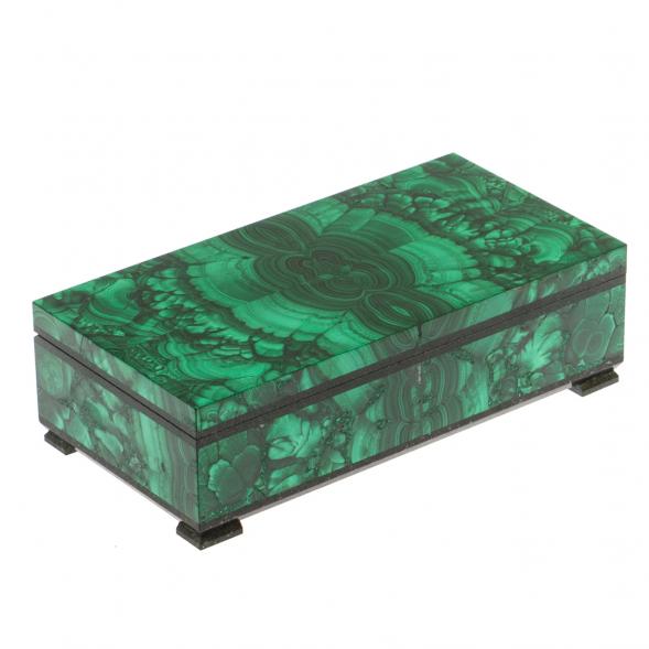 Шкатулка &amp;quot;Купюрница&amp;quot; из малахита 19х10х5,5 см 125757