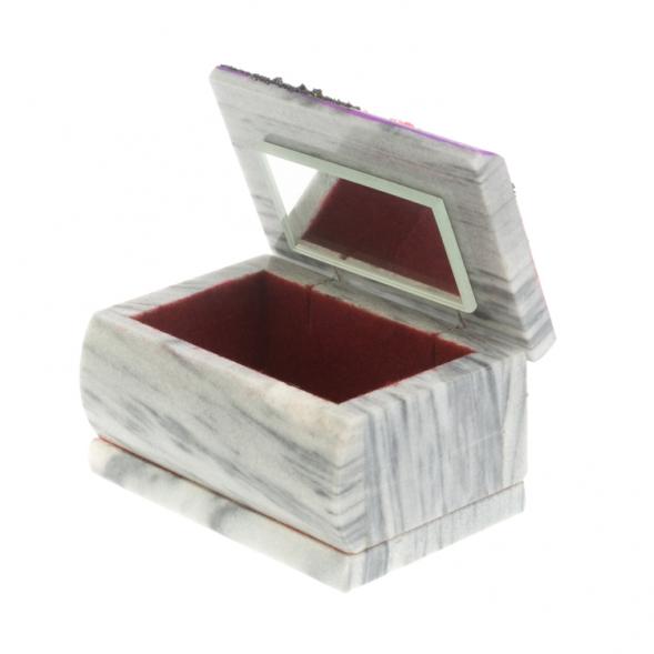 Шкатулка с рисунком &amp;quot;Ночь&amp;quot; серый мрамор 10х6,5х6 см 127519