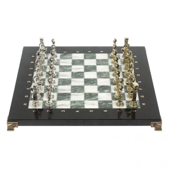 Шахматы &amp;quot;Греко-Римская война&amp;quot; 32х32 см из змеевика и мрамора 128222