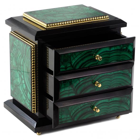 Подарочный ларец &amp;quot;Комод&amp;quot; из малахита 120904