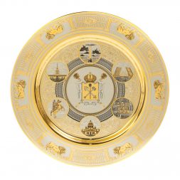 Тарелка с гравюрой "Санкт-Петербург. Коллаж" 22,5 см  Златоуст