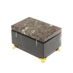 Шкатулка из камня конгломерат 10х6,5х6,5 см