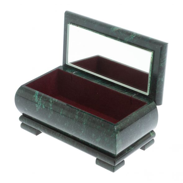 Шкатулка &amp;quot;Ромашки для нежной&amp;quot; из змеевика 16х8х7,5 см 129125