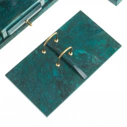 Настольный набор с символикой России из змеевика