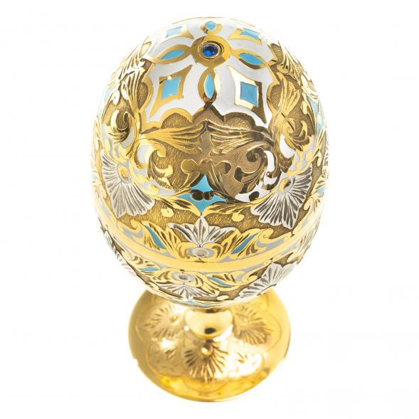 Сувенир яйцо 2 рюмки &amp;quot;Подарочное&amp;quot; с эмалью 40 мл Златоуст 123982