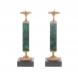 Подсвечники из малахита с бронзой пара 124322