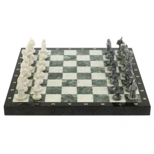 Шахматы подарочные &amp;quot;Средневековье&amp;quot; доска 40х40 см змеевик / мрамор 129361