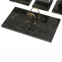 Настольный набор "Триколор" камень змеевик