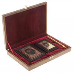 Подарочный набор &amp;quot;Автомобилист&amp;quot; обложка для автодокументов, визитница и ручка с гравюрой Златоуст