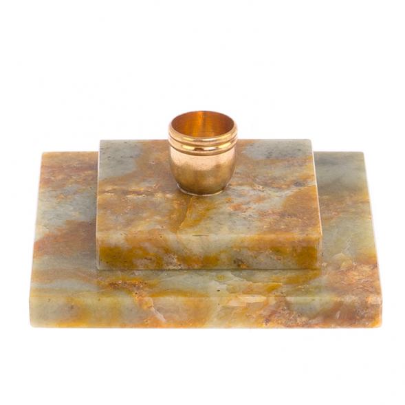 Подсвечник церковный из офиокальцита 4,5х2,5 см 126060