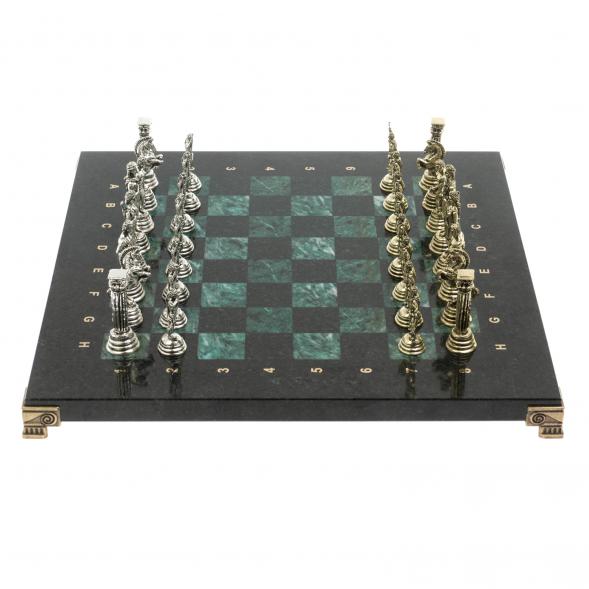 Шахматы подарочные &amp;quot;Посейдон&amp;quot; 32х32 см из змеевика 128225
