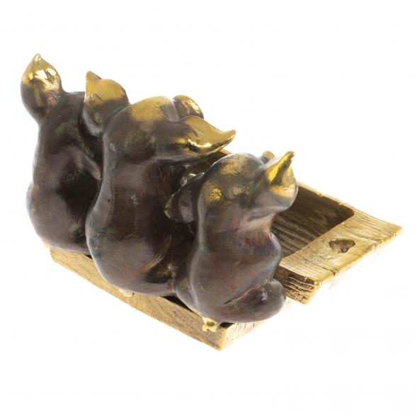 Пепельница &amp;quot;Три поросенка&amp;quot; из бронзы 129487