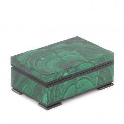 Шкатулка сувенирная из малахита 9х6х3,5 см