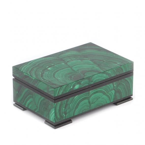 Шкатулка сувенирная из малахита 9х6х3,5 см