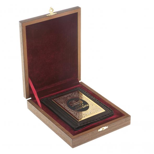 Обложка для автодокументов &amp;quot;Автомобилист&amp;quot; черная кожа Златоуст 122940