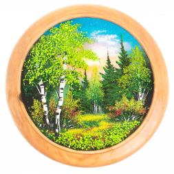 Тарелка декоративная "Лето" 30 см каменная крошка